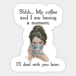 Vintage Coffee Moment Sticker